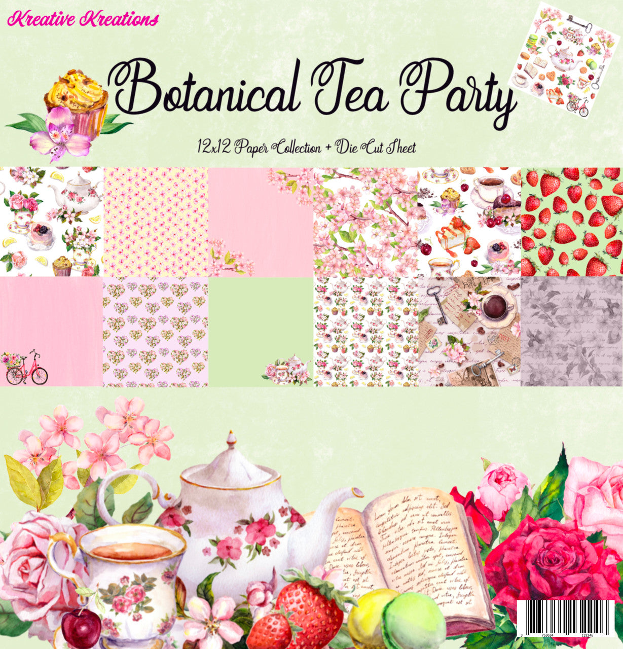Kreative Kreations Botanical Tea Party 12” x 12” Paper Collection
